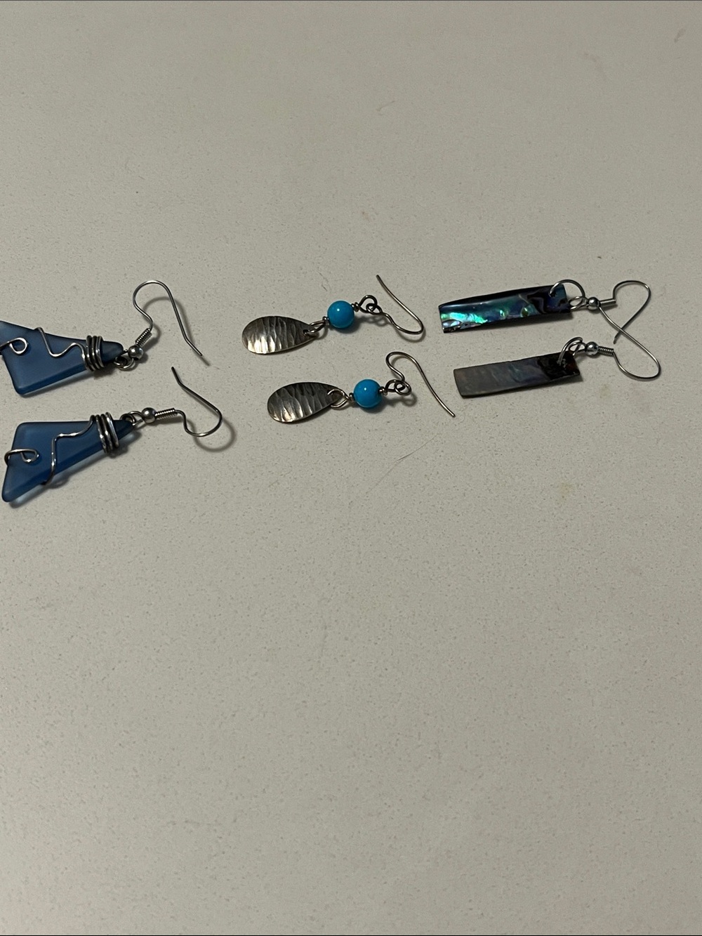 ❤️ 3 listings for $30 Set of Three Women's Dangle Earrings in Blue and Turquoise